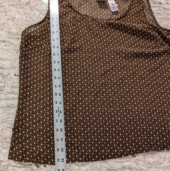 Emma James Blouse & Tank Set Brown Floral Size 16 Business or Dress 2 Pieces EUC - Picture 2 of 12
